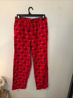 Saddlebred Red Snowflake and Dog Pajama Pants (Size: M)